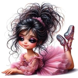 6pc Ballerina Girl Prints